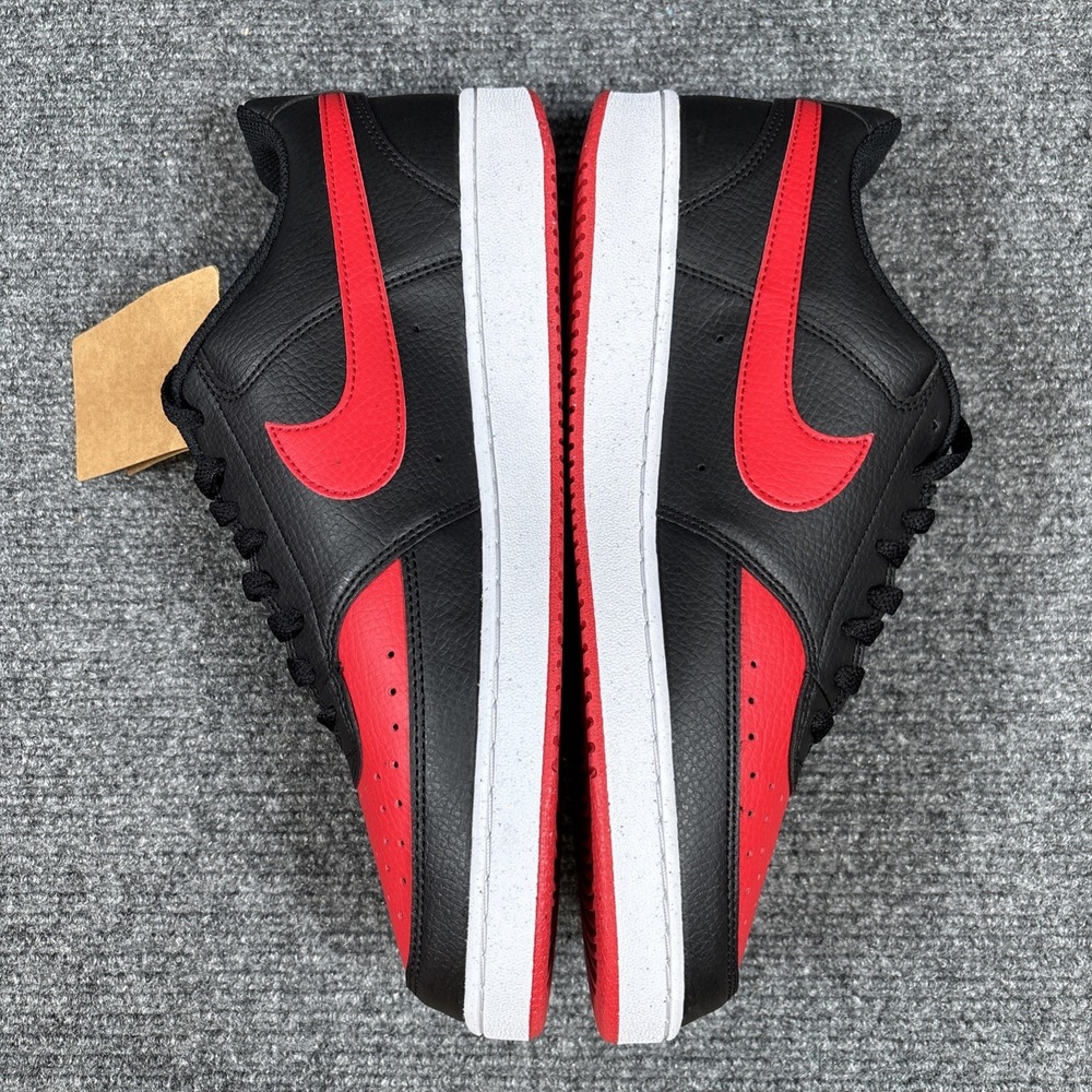 Nike COURT VISION LO NN Basketball Shoe Black/University Red FJ0685 010, Sz10 - Picture 2 of 11